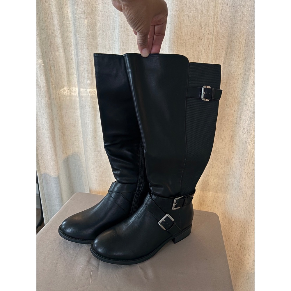 Lane Bryant Black Riding Boots 10WW Wide Calf